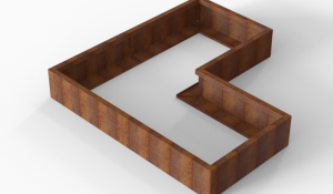 Plantenbak Module+ Corten 180x180x28 cm (90cm diep)