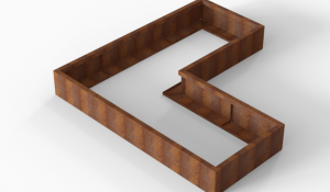 Bloembak Module+ L-vorm 90x210x210x28 cm