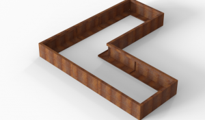 Bloembak Module+ L-vorm 90x240x240x28 cm