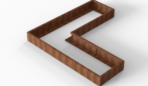 Plantenbak Module+ Corten 270x270x28 cm (90cm diep)