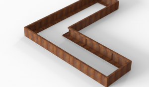 Plantenbak Module+ Corten 300x300x28 cm (90cm diep)