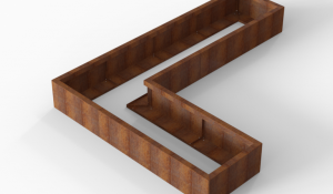Bloembak Module+ L-vorm 60x240x180x28 cm