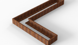 Plantenbak Module+ Corten 330x240x28 cm (60cm diep)