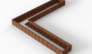 Bloembak Module+ L-vorm 60x330x330x28 cm