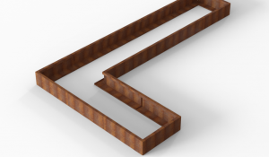 Plantenbak Module+ Corten 450x270x28 cm (90cm diep)