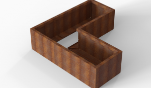 Bloembak Module+ L-vorm 60x150x150x42 cm