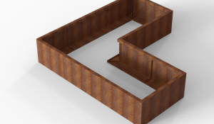 Bloembak Module+ L-vorm 90x210x210x42 cm