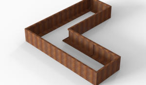 Bloembak Module+ L-vorm 90x270x270x42 cm