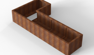 Bloembak Module+ L-vorm 60x120x240x42 cm