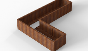 Bloembak Module+ L-vorm 60x240x180x42 cm