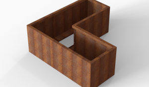Plantenbak Module+ Corten 150x150x56 cm (60cm diep)