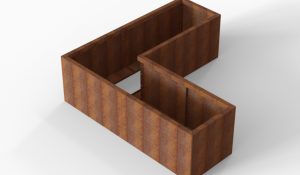 Bloembak Module+ L-vorm 60x180x180x56 cm