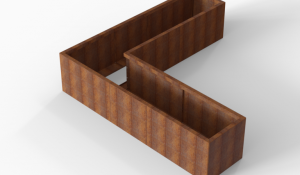 Bloembak Module+ L-vorm 60x240x240x56 cm