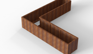 Bloembak Module+ L-vorm 60x270x270x56 cm