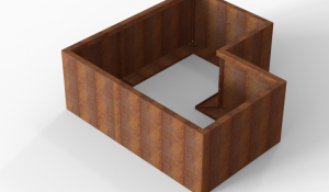 Plantenbak Module+ Corten 150x150x56 cm (90cm diep)