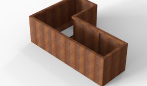Bloembak Module+ L-vorm 60x120x180x56 cm