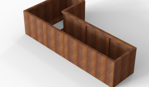 Bloembak Module+ L-vorm 60x120x240x56 cm