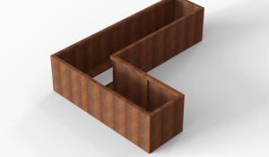 Bloembak Module+ L-vorm 60x240x180x56 cm