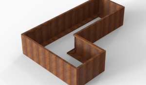Bloembak Module+ L-vorm 90x270x180x56 cm