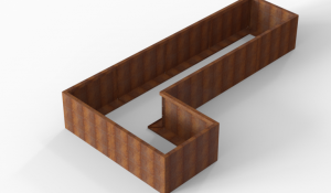 Bloembak Module+ L-vorm 90x360x180x56 cm