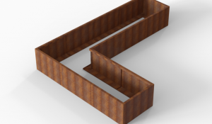 Bloembak Module+ L-vorm 90x360x270x56 cm