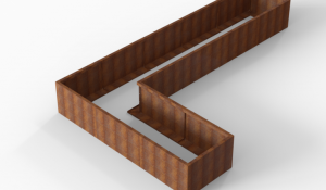 Bloembak Module+ L-vorm 90x450x270x56 cm