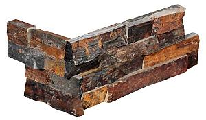 Stone Panels Rusty Slate (40+20)x15x1,5-2,5 cm (1 hoek=1 set)