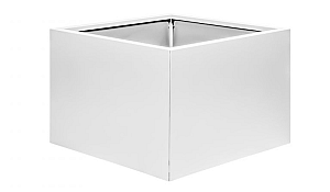 Bloembak vlak - 60x60x40 cm Wit