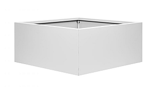 Bloembak vlak - 90x90x40 cm Wit