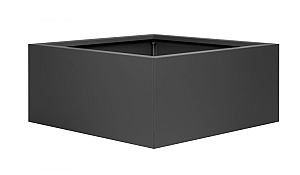 Bloembak vlak - 90x90x40 cm Antraciet