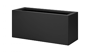 Bloembak vlak - 30x90x40 cm Grafiet zwart