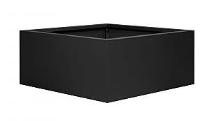 Bloembak vlak - 90x90x40 cm Grafiet zwart