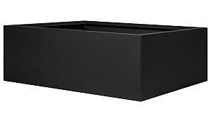 Bloembak vlak - 90x180x40 cm Grafiet zwart