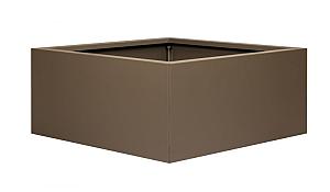 Bloembak vlak - 90x90x40 cm Supra bruin