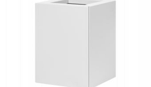 Bloembak vlak - 30x30x60 cm Wit
