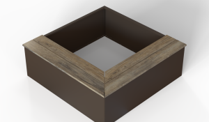 Zitbank - L-vorm 120x120x45.5 cm Douglas