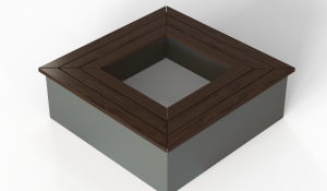 Zitbank - Vierkant 300x300x47 cm Hardhout