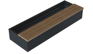 Zitbank - Recht 270x45.5 cm Grenen waxedwood