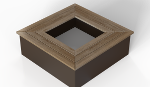 Zitbank - Vierkant 300x300x45.5 cm Grenen waxedwood