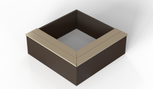 Zitbank - L-vorm 210x210x41 cm Beige