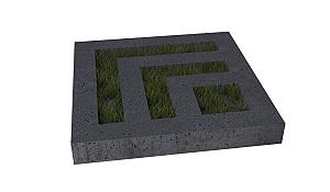 SCHELLEVIS ® GRASBETONTEGEL LEAF 80X80X10 CM ANTRACIET
