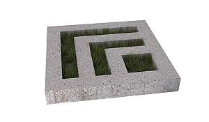 SCHELLEVIS ® GRASBETONTEGEL LEAF 80X80X10 CM GRIJS