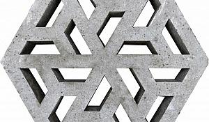 SCHELLEVIS ® OUD HOLL. HEXAGON OPEN 37,5X37,5X7 CM GRIJS