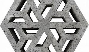 SCHELLEVIS ® OUD HOLL. HEXAGON OPEN 37,5X37,5X7 CM ANTRACIET