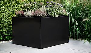 Plantenbak Vlak Grafietzwart 120x30x80 cm