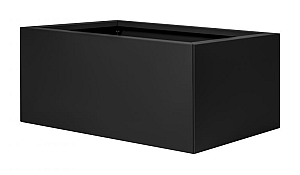 Plantenbak Vlak Grafietzwart 90x60x80 cm