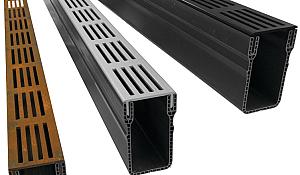 ACO Slim-Line met RVS rooster 100