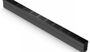 ACO Slim-Line met zwart alu rooster 100