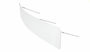 Borderpaneel Flex Wit 220x3,5x28 cm incl. toebehoren