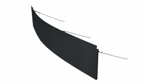 Borderpaneel Flex Grafietzwart 220x3,5x28 cm incl. toebehoren
